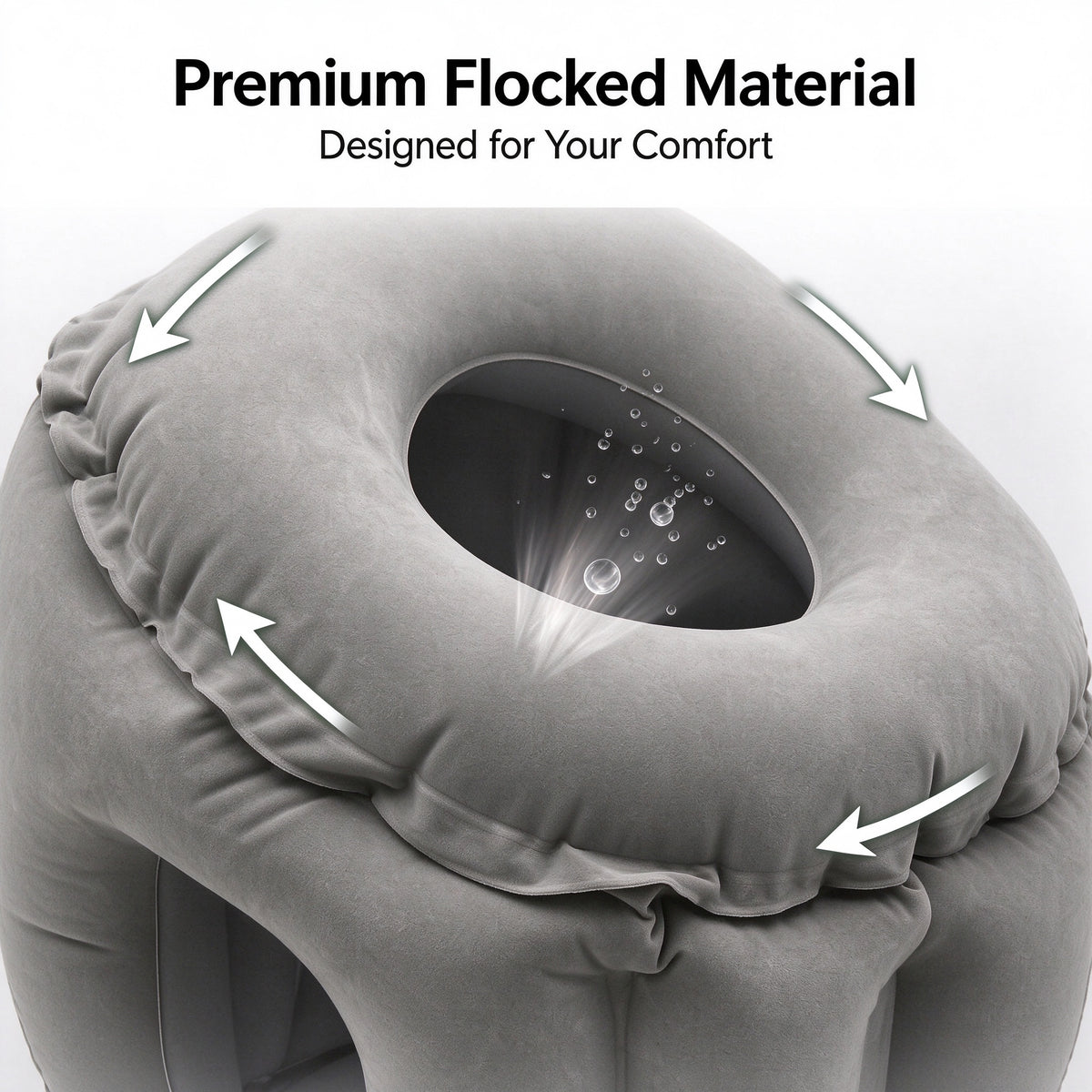 Ultra-soft and breathable premium flocked fabric designed for skin-friendly comfort